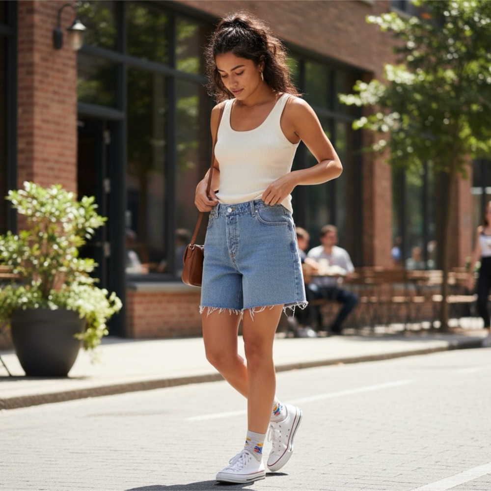 Princess Polly Denim Cutoff Shorts